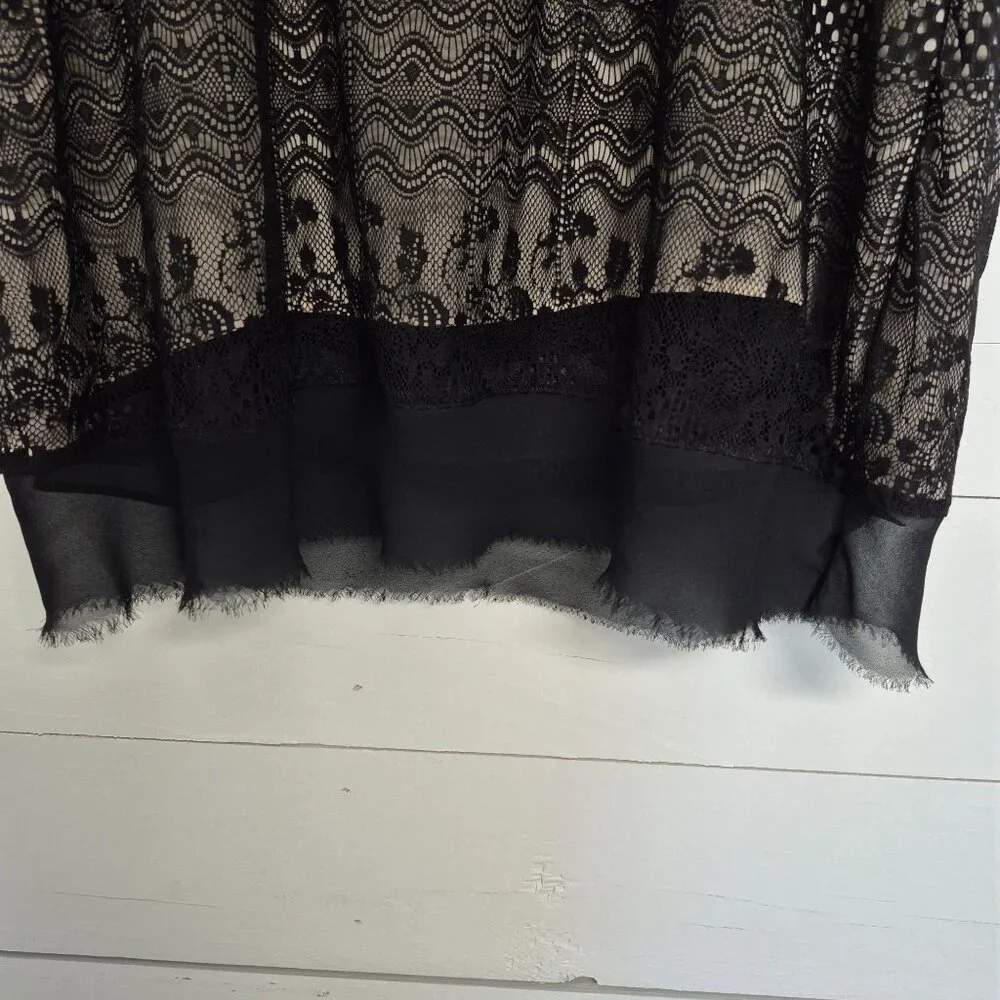 Cabi Womens Black Lace Sleeveless Top W/ Bow Detail Size M - Picture 6 of 7